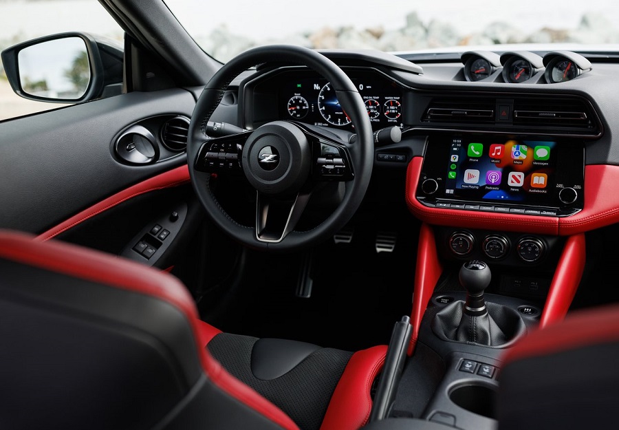 interior of sports car