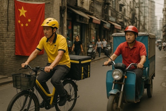 How Delivery Workers Are Helping China Win the Trade War